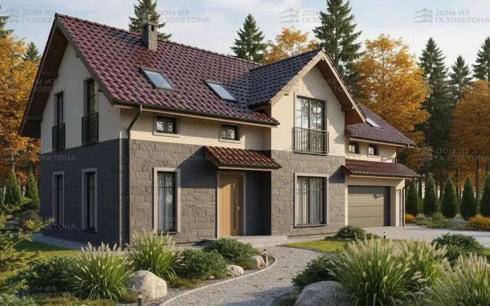 Проект Двухэтажный дом 16 на 12, 200 м2