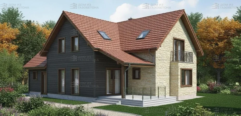 Проект Двухэтажный дом 14 на 9, 150 м2