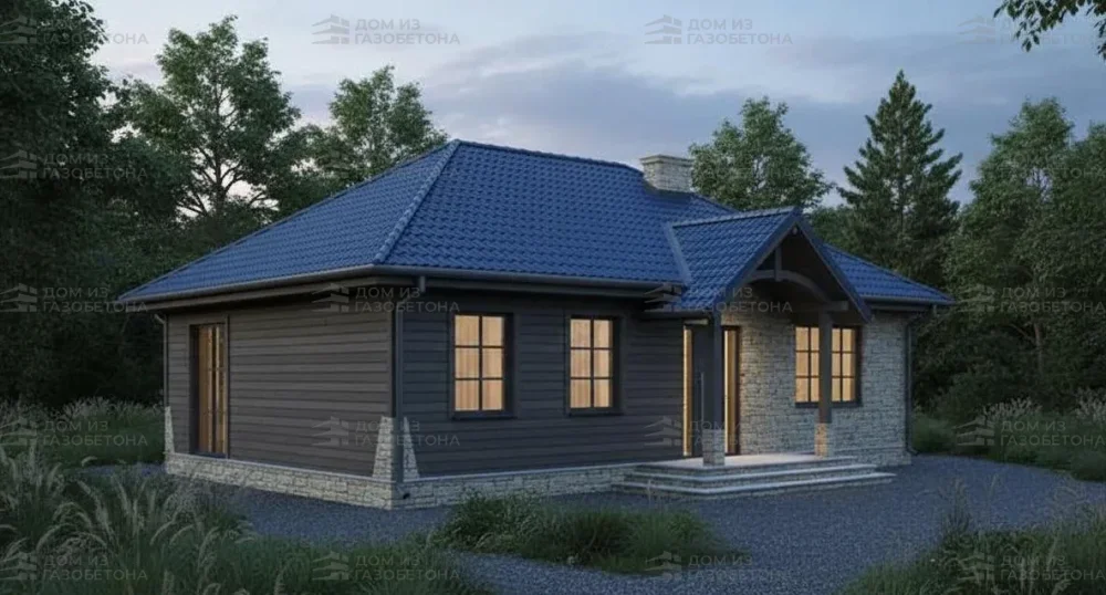 Проект Одноэтажный дом 12 на 10, 93 м2