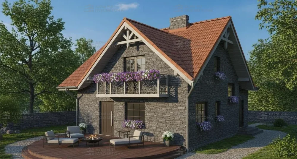 Проект Двухэтажный дом 15 на 9, 179 м2