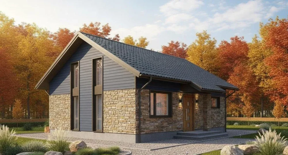 Проект Одноэтажный дом 10 на 8, 66 м2