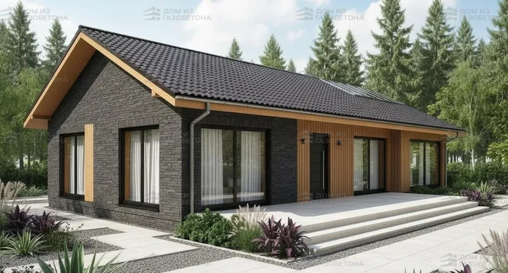 Проект Одноэтажный дом 18 на 10, 97 м2
