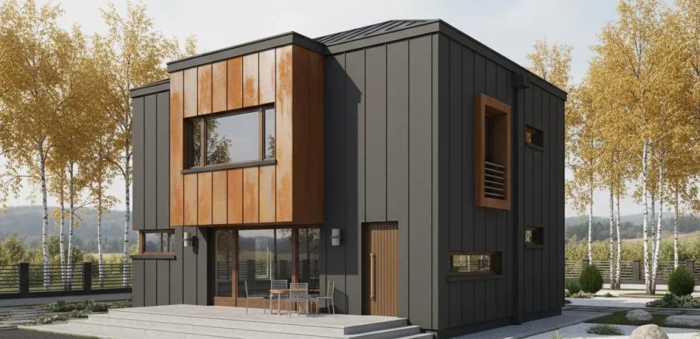 Проект Двухэтажный дом 11 на 11, 151 м2