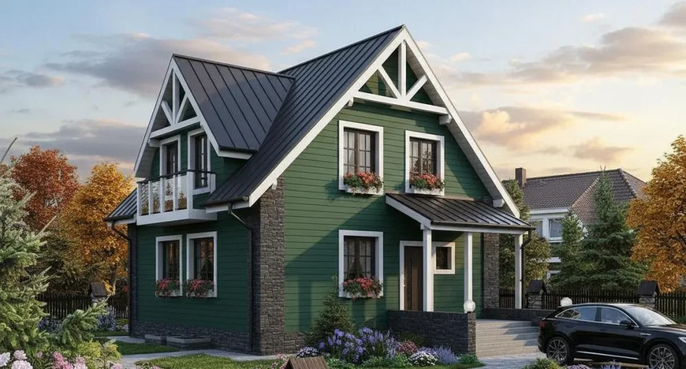 Проект Двухэтажный дом 8 на 12, 146 м2