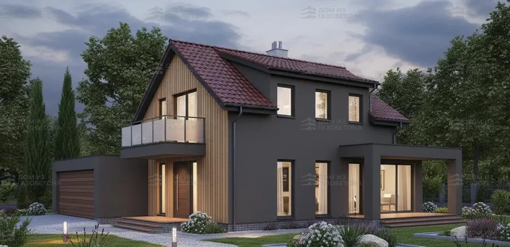 Проект Двухэтажный дом 13 на 14, 179 м2