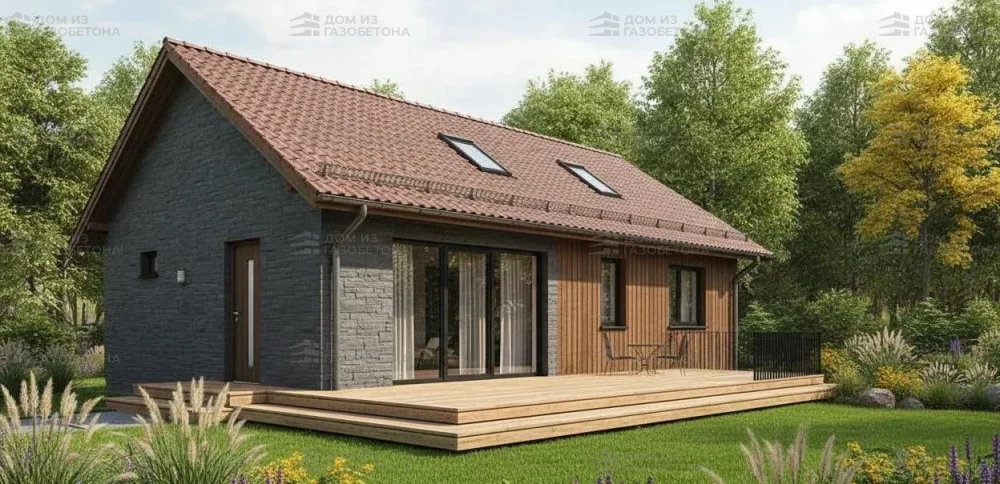 Проект Одноэтажный дом 11 на 11, 96 м2