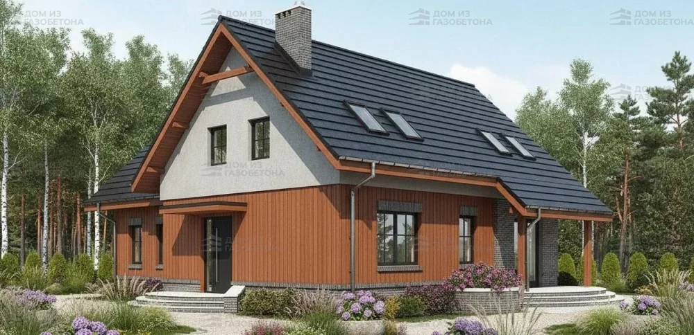 Проект Двухэтажный дом 15 на 10, 181 м2