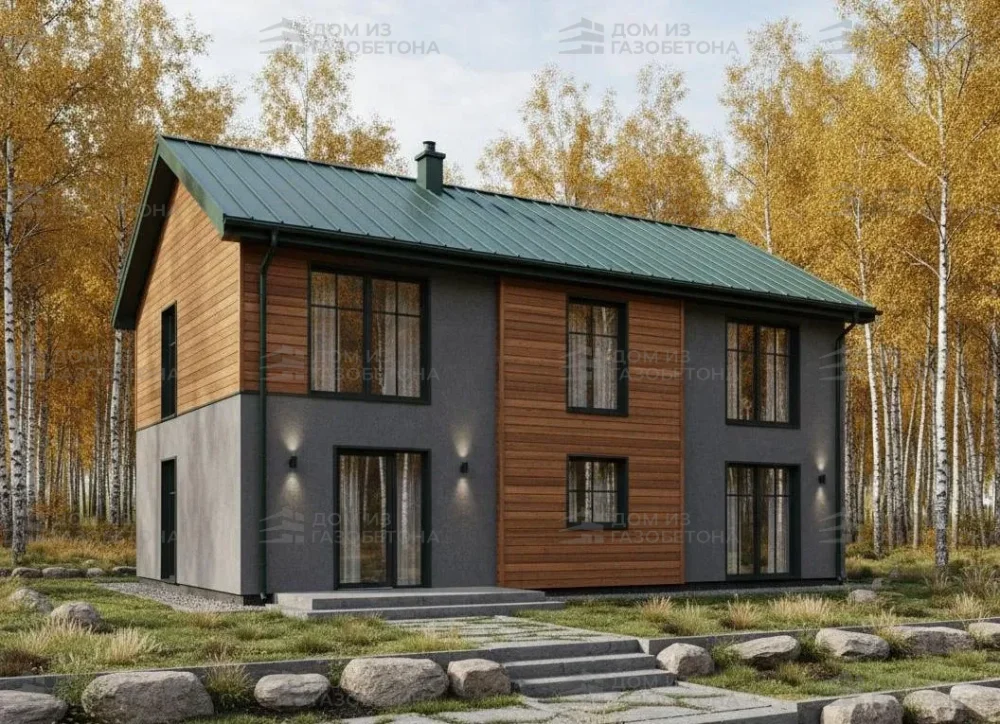 Проект Двухэтажный дом 13 на 12, 148 м2